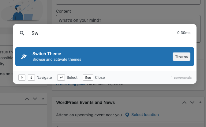 Switch theme command using commandify